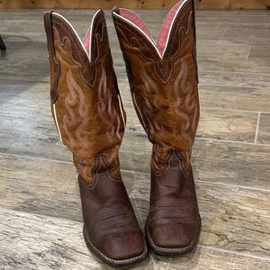 Ariat Pink Leather Boot Interior Detail